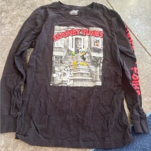Looney Tunes Black Long Sleeve Tee